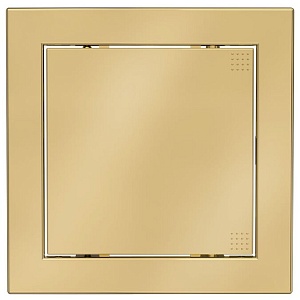 Л1515 Gold, Люк-дверца ревизионная 168х168 с фланцем 146х146 ABS, декоративный